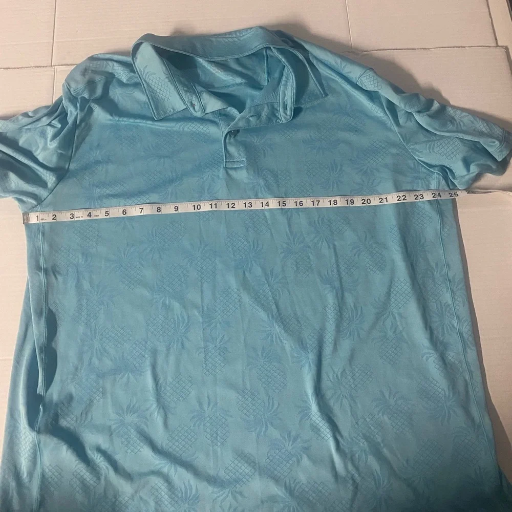 Tommy Bahama Blue Island Zone polo XXL subtle pineapple print
